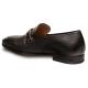 Mezlan " Gabino'' Black Genuine Calfskin Moc Toe Bit Strap Loafers 19037.