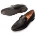 Mezlan " Gabino'' Black Genuine Calfskin Moc Toe Bit Strap Loafers 19037.