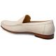 Mezlan "Imanol" Bone Genuine Deerskin / Calfskin Moc Toe Loafers 7239.