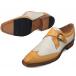 Mezlan "Modesto'' Camel / Bone Genuine Calfskin Wing Tip Monk Strap Shoes 8885.