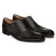 Mezlan "Murino'' Black Genuine Calfskin / Deerskin Cap Toe Oxford Shoes 19051.