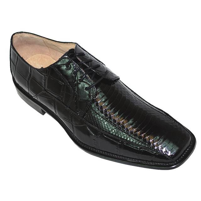 Stacy Adams Black Alligator Print Genuine Snake Skin Shoes 24414-001 ...