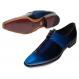 Mezlan "Chopin" Blue Burnished Genuine Calfskin Lace-Up Shoes 8881.