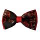 Saint Lorenzo Red / Black / Metallic Gold Woven Satin Slim Fit Blazer / Bow Tie SW02