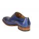 Mezlan "Kelvin" Sapphire Blue / Navy Burnished Calfskin Wing Tip Oxford Shoes 6657