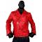 G-Gator Red Genuine Embossed Leather Double Breasted Motorcycle Jacket 3008.