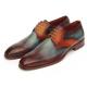Paul Parkman ''6584-MIX" Multi-color Genuine Calfskin Leather Medallion Toe Derby Shoes.