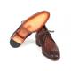 Paul Parkman ''CK82WVN" Brown Genuine Woven Leather Chukka Boots.