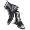 Paul Parkman ''BT535-GRY" Burnished Grey Genuine Hand-Painted Calfskin Leather Lace-Up Boots.