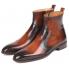 Paul Parkman ''BT486-BRW" Brown Genuine Calf Skin Leather Side Zipper Boots .