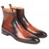Paul Parkman ''BT486-BRW" Brown Genuine Calf Skin Leather Side Zipper Boots .