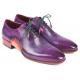 Paul Parkman ''OPK66KD" Purple Genuine Leather Opanka Stitched Oxfords Shoes.
