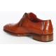 Paul Parkman ''33B76-TAB" Tobacco Genuine Ostrich Leather  Derby Shoes