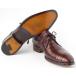 Paul Parkman ''55W77-BRW" Brown Genuine Crocodile Leather Derby Shoes.