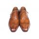 Paul Parkman ''5447-CGN" Cognac Genuine Leather Wingtip Shoes.