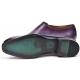 Paul Parkman ''901F89" Purple  Genuine Calfskin Leather Side Lace Plain Toe Shoes.