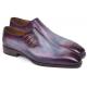 Paul Parkman ''901F89" Purple  Genuine Calfskin Leather Side Lace Plain Toe Shoes.