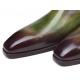 Paul Parkman ''885F74" Green / Bordeaux Genuine Calfskin Leather Side Lace Plain Toe Shoes.