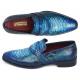 Paul Parkman ''11TRQ77" Turquoise Genuine Genuine Python Loafers .