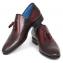 Paul Parkman ''WL34-BRD" Bordeaux Genuine Leather Wingtip Tassel Loafers