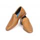 Paul Parkman ''874-BEJ'' Beige Genuine Perforated Leather Loafers.