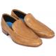 Paul Parkman ''874-BEJ'' Beige Genuine Perforated Leather Loafers.