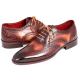 Paul Parkman ''PP22TX54'' Camel / Bordeaux Genuine Leather Wingtip Shoes.