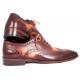 Paul Parkman ''PP22TX54'' Camel / Bordeaux Genuine Leather Wingtip Shoes.