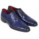 Paul Parkman ''21BZ55'' Blue Genuine Crocodile Shoes.