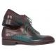 Paul Parkman ''GH88BB'' Genuine Leather Green / Bordeaux Plain Toe Shoes.