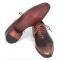 Paul Parkman ''KR254CML'' Genuine Leather Camel / Brown Medallion Toe  Shoes.