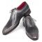 Paul Parkman ''KR254GRY'' Genuine Leather Gray / Black Medallion Toe  Shoes.