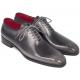 Paul Parkman ''KR254GRY'' Genuine Leather Gray / Black Medallion Toe  Shoes.