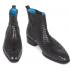 Paul Parkman ''BT3410BLK'' Black Genuine Python Chelsea Boots.