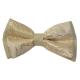 Saint Lorenzo Champagne / Metallic Gold / Silver Woven Satin Slim Fit Blazer / Bow Tie SW10