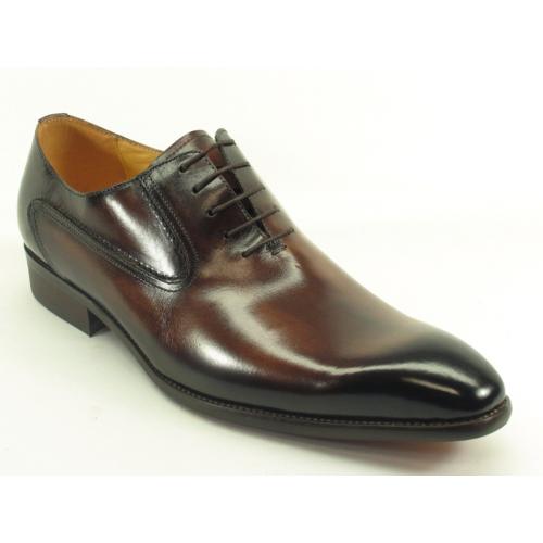 Carrucci Chestnut Genuine Leather Oxford Shoes KS503-36A.