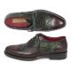 Paul Parkman "27PT-GRNBRW" Green / Brown Genuine Python / Calfskin Wingtip Shoes.