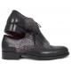 Paul Parkman "27PT-GRYBLK" Grey / Black Genuine Python / Calfskin Wingtip Shoes.