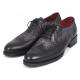 Paul Parkman "27PT-GRYBLK" Grey / Black Genuine Python / Calfskin Wingtip Shoes.