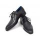 Paul Parkman "6584-BLK" Black Genuine Leather Medallion Toe Shoes.