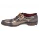 Paul Parkman "024-GRAY" Grey Genuine Leather Captoe Shoes.