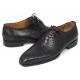 Paul Parkman "PT246BLK" Black Genuine Leather Python Captoe Shoes.