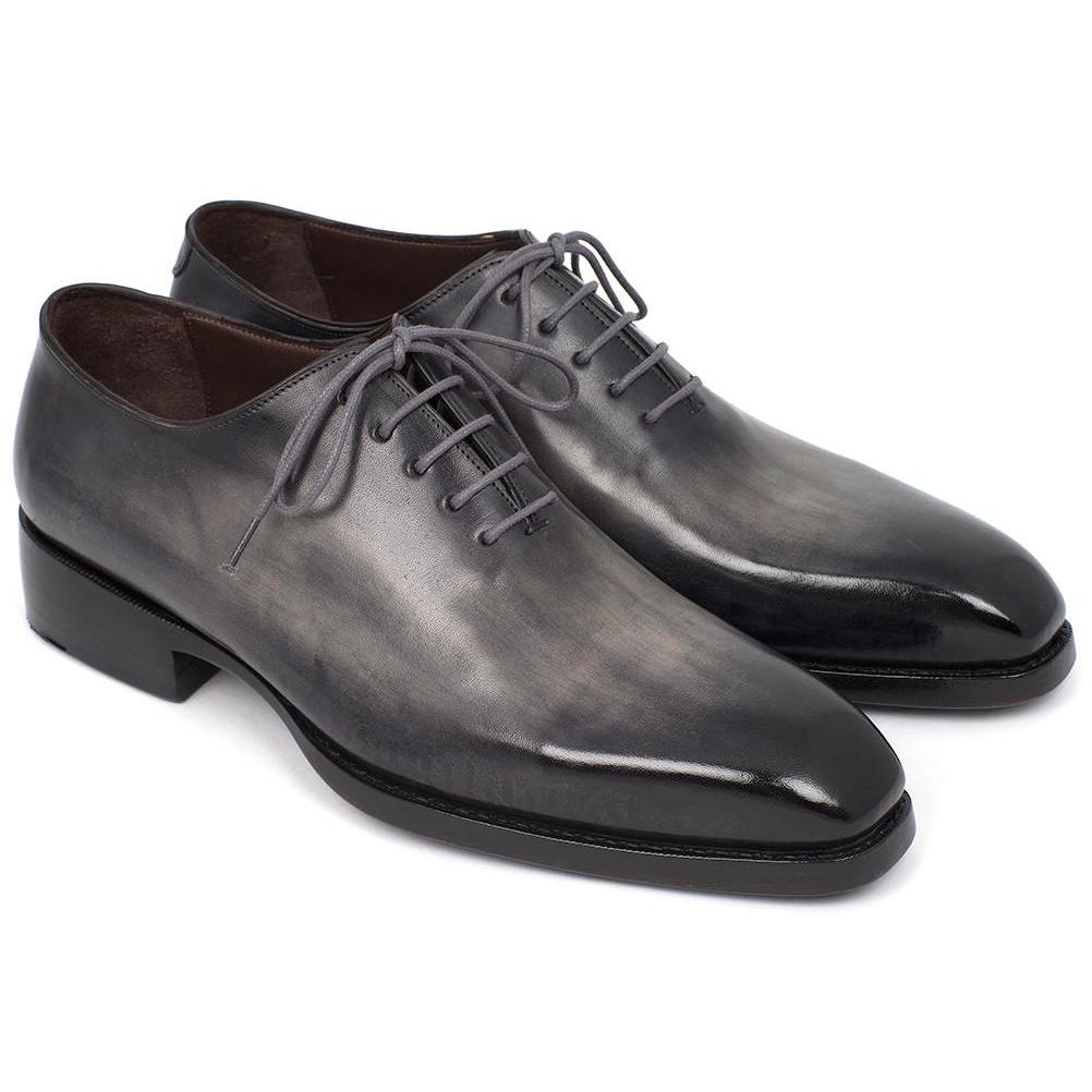 Paul Parkman 044GRY Gray / Black Genuine Leather Wholecut Shoes. - $654 ...
