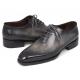 Paul Parkman "044GRY" Gray / Black Genuine Leather Wholecut Shoes.
