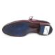 Paul Parkman "027-TRP-NVYBRD'' Brogues Navy / Red Genuine Leather Wingtip Shoes.