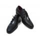 Paul Parkman "84U47'' Black Genuine Stingray Shoes .