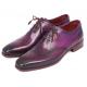 Paul Parkman "84HT12''Purple Genuine Leather Wingtip Shoes.