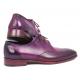 Paul Parkman "84HT12''Purple Genuine Leather Wingtip Shoes.