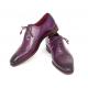 Paul Parkman "84HT12''Purple Genuine Leather Wingtip Shoes.