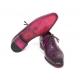 Paul Parkman "84HT12''Purple Genuine Leather Wingtip Shoes.